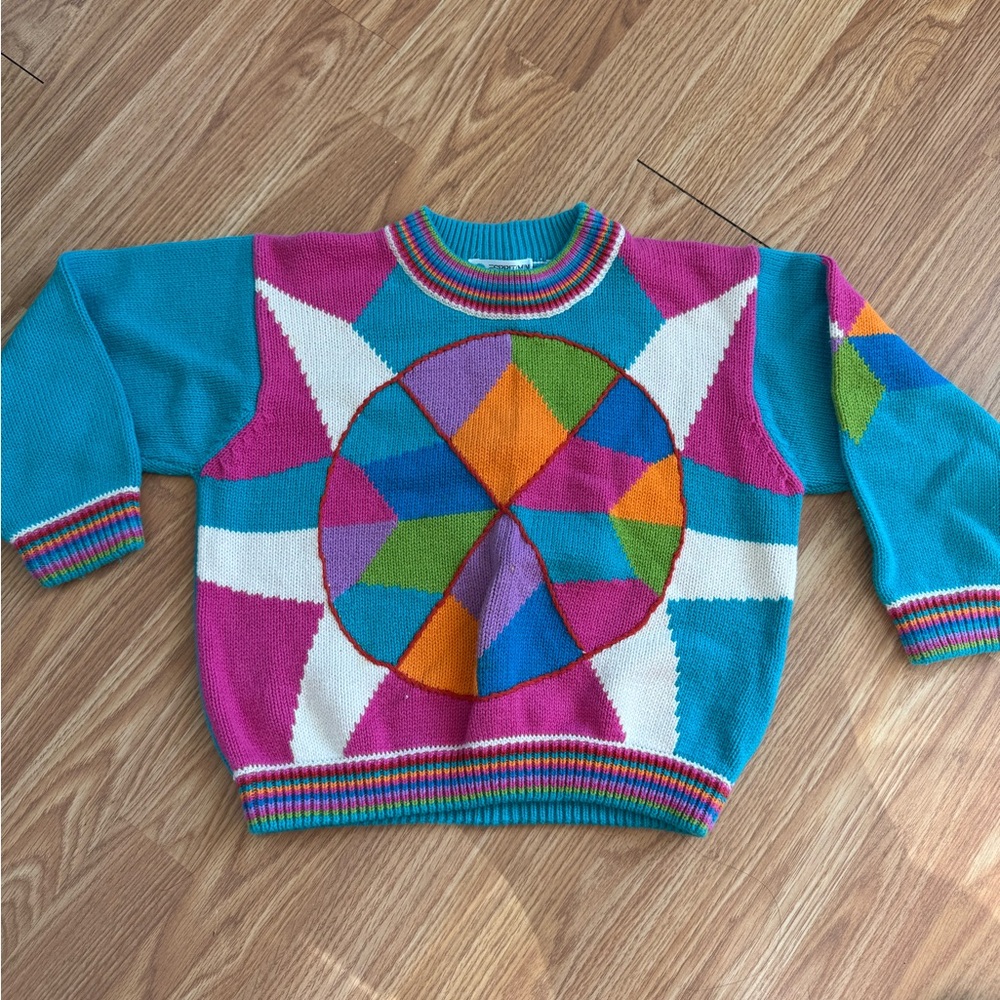 Vintage ESprit geometric knit sweater